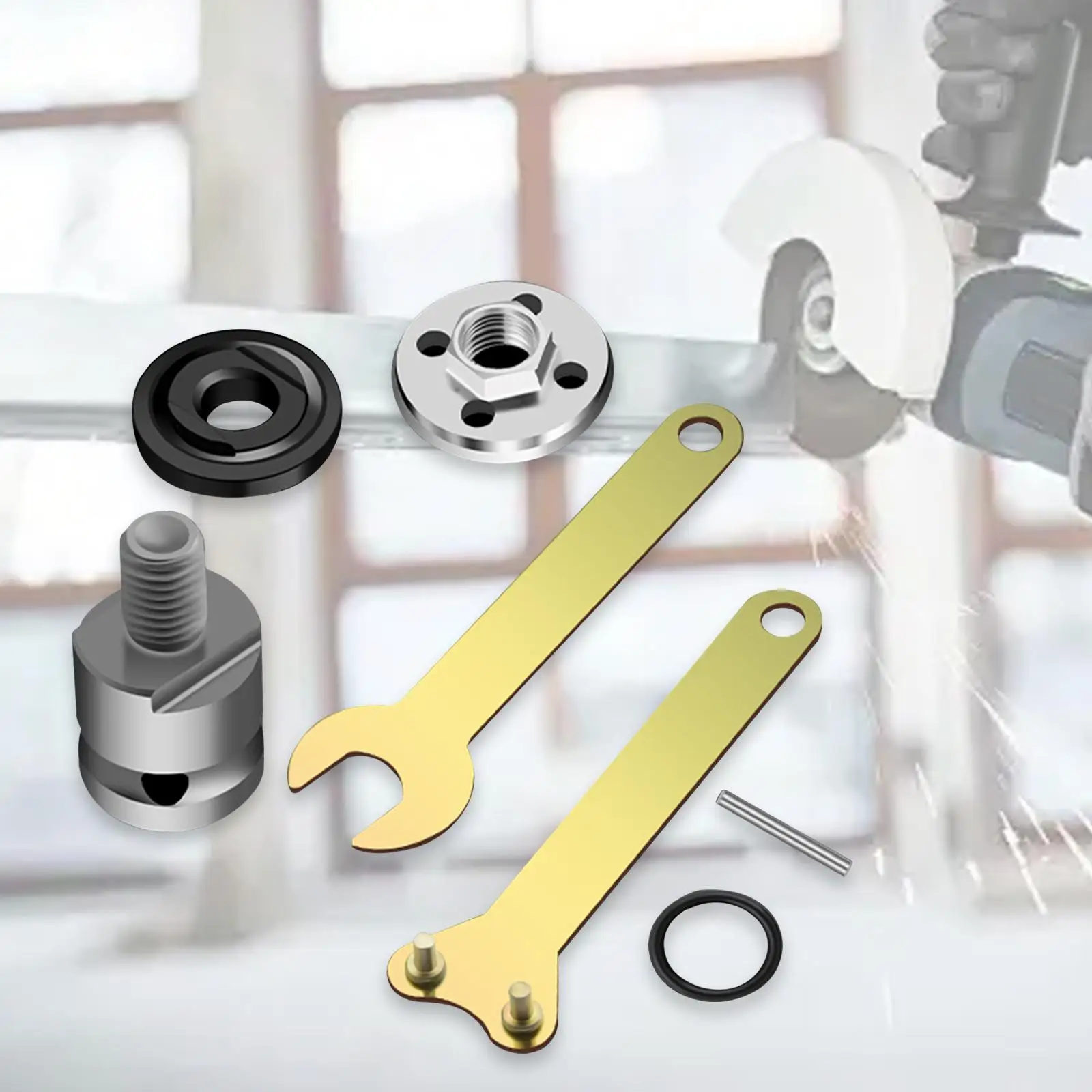 Адаптер для угловой шлифовальной машины, многофункциональная полировка, простая установка, электрическая дрель, угловая шлифовальная машина, стабильные запасные аксессуары, часть