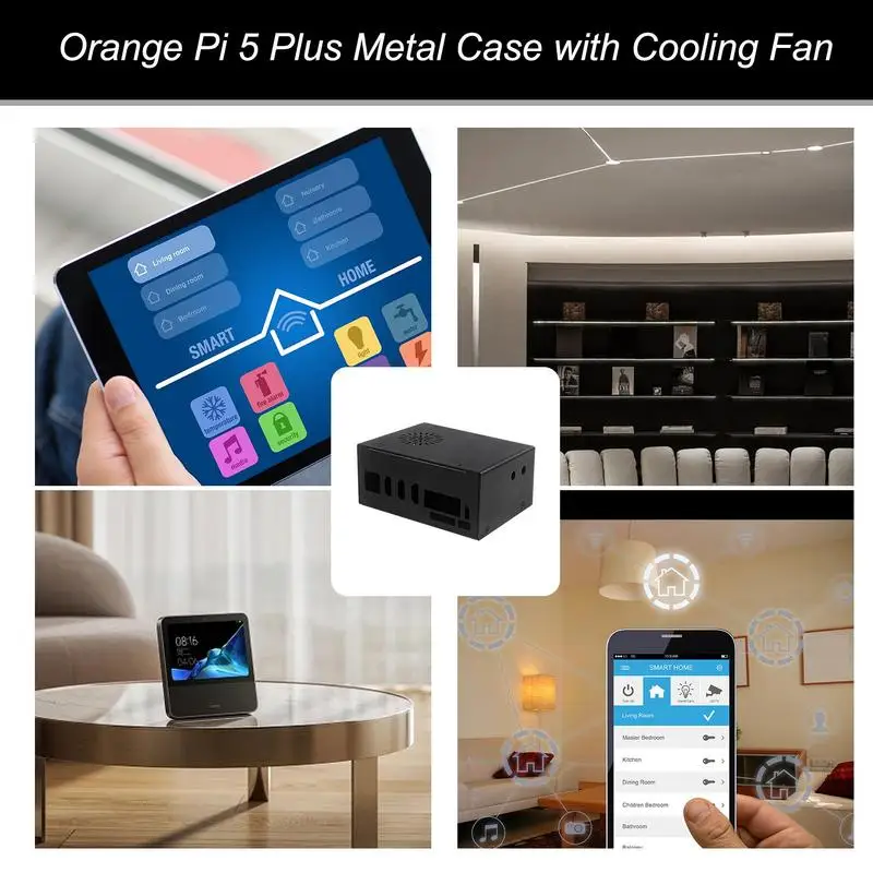 Metal Case With Fan Heatsinks Efficient Metal Case With Cooling Fan Efficient Aluminum Heatsinks Kit With Sleek Black Design For