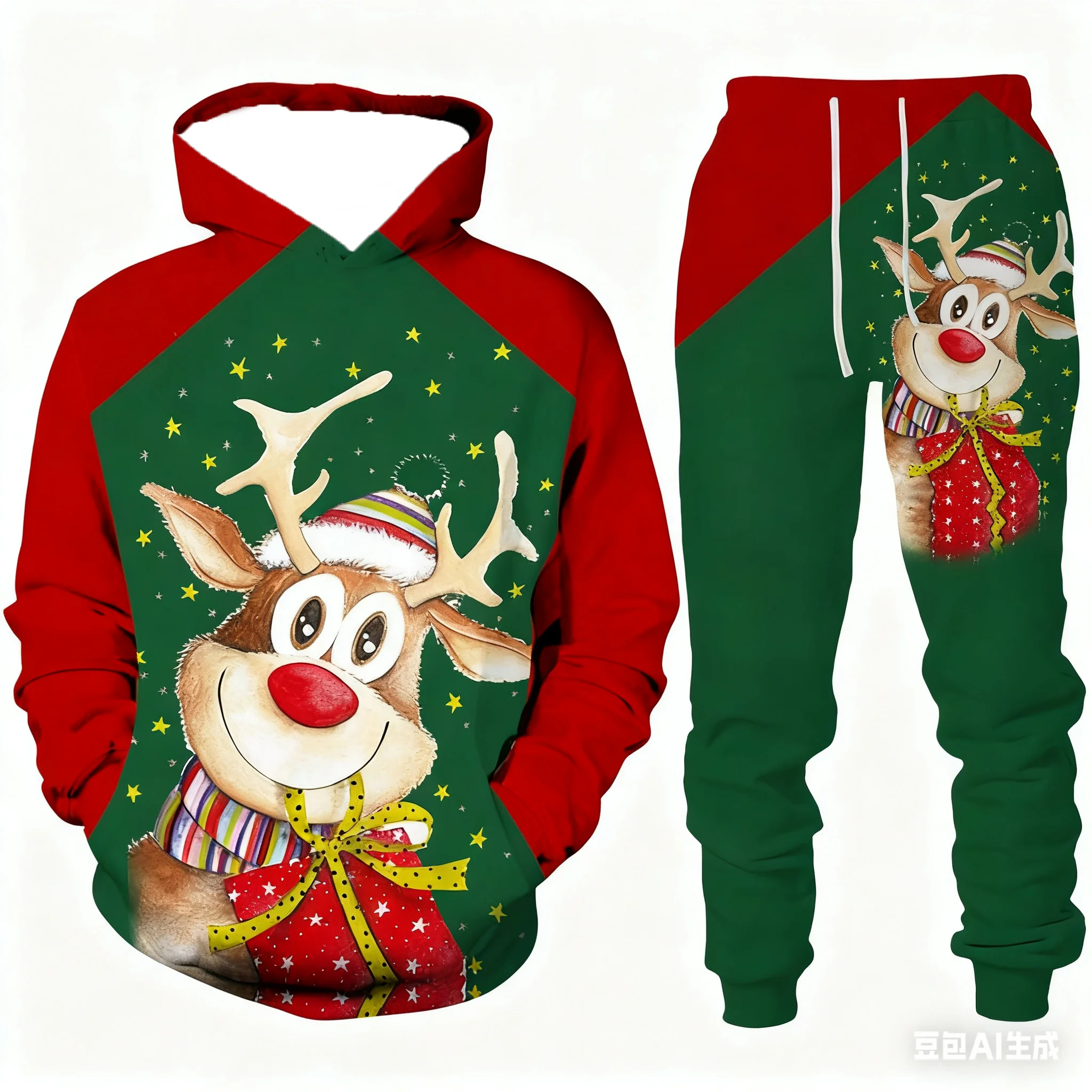 Zestaw dresowy Derpy Tiger Two Piece Hoodie Kpop Demon Hunters z nadrukiem 3D, męski i damski, modny zestaw bluza z kapturem + spodnie, 2-częściowy zestaw męski, sportowy dres.