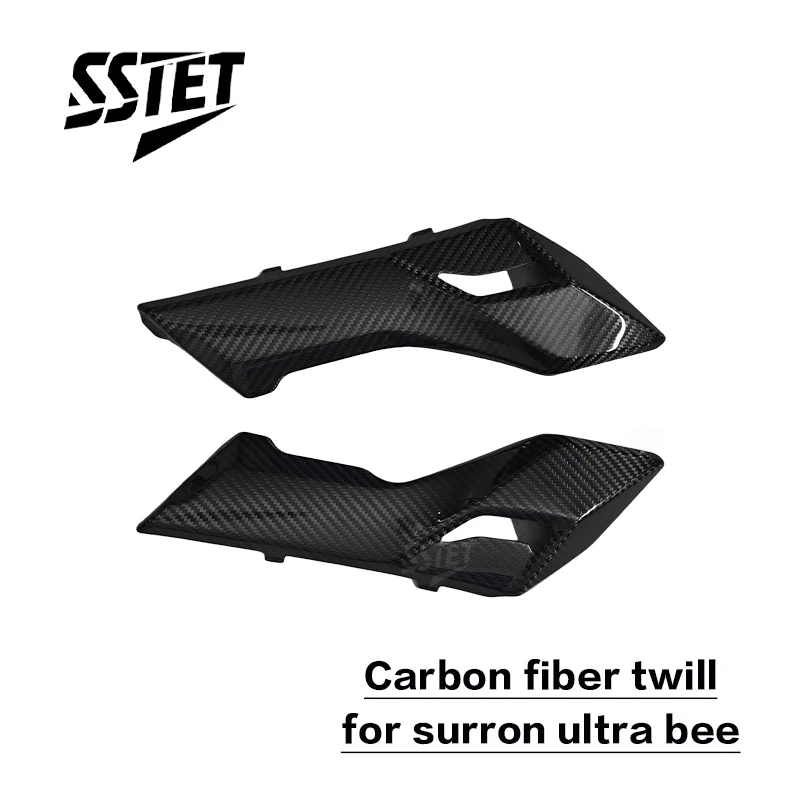 For surron ultrabee carbon fiber panels on either side of the battery. Made of genuine carbon fiber material; patterns available