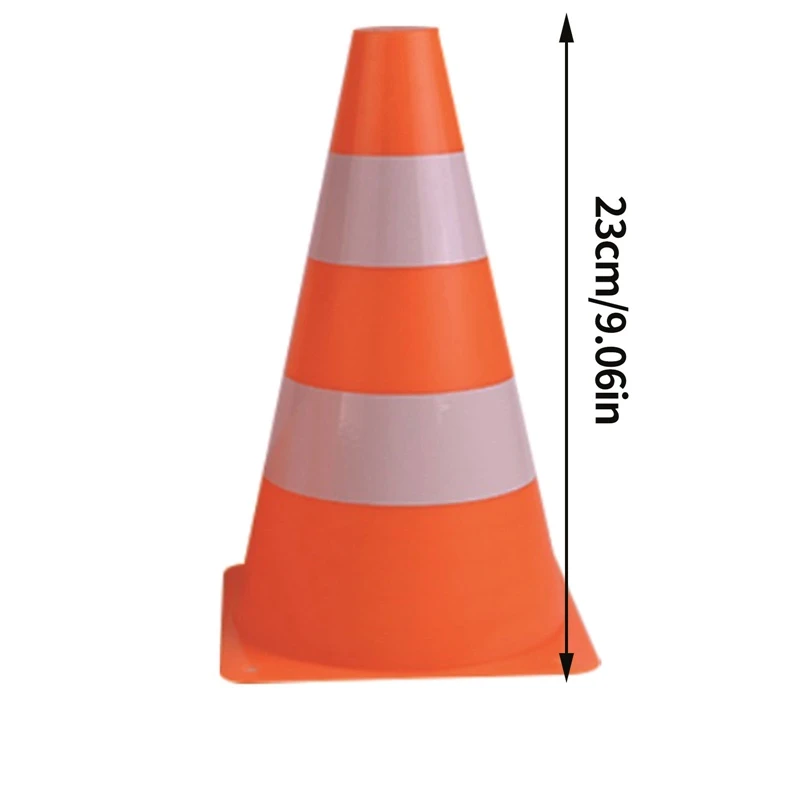 23cm Folding Road Safety Warning Sign Reflective Tape Road Cone Parking Pile Bucket Cone Orange Reflective Parking