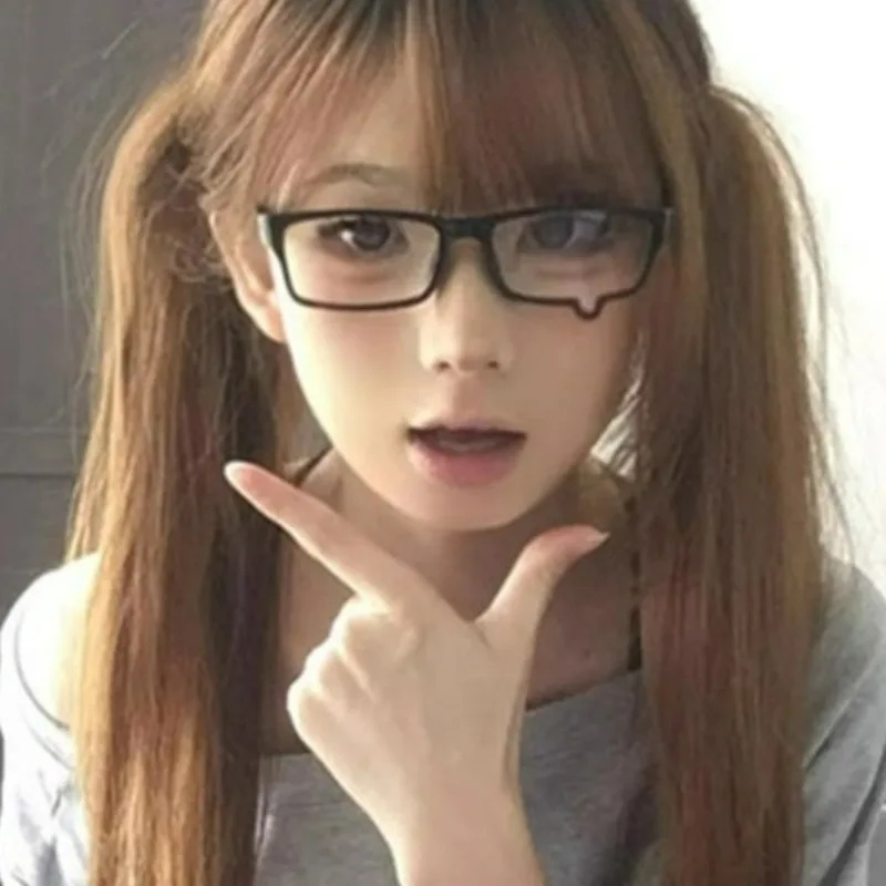 

Japanese Anime Crying Glasses Frame Unisex Y2K Sweet Cute Girls Eyeglasses Kawaii Cosplay Photography Decoration Eyewear Gifts
