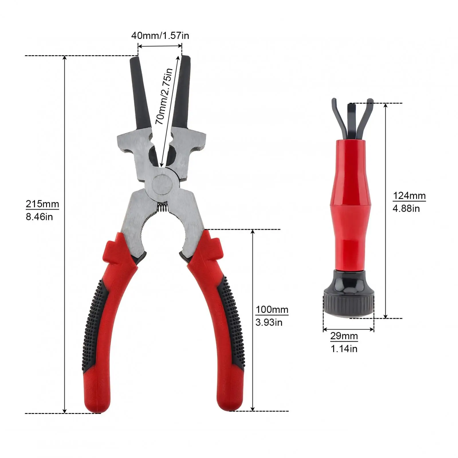 2pcs Carbon Steel MIG Welding Pliers for Cleaning Spatter Clogged Nozzles with Ergonomic Grip , Hardened Cutting Edge