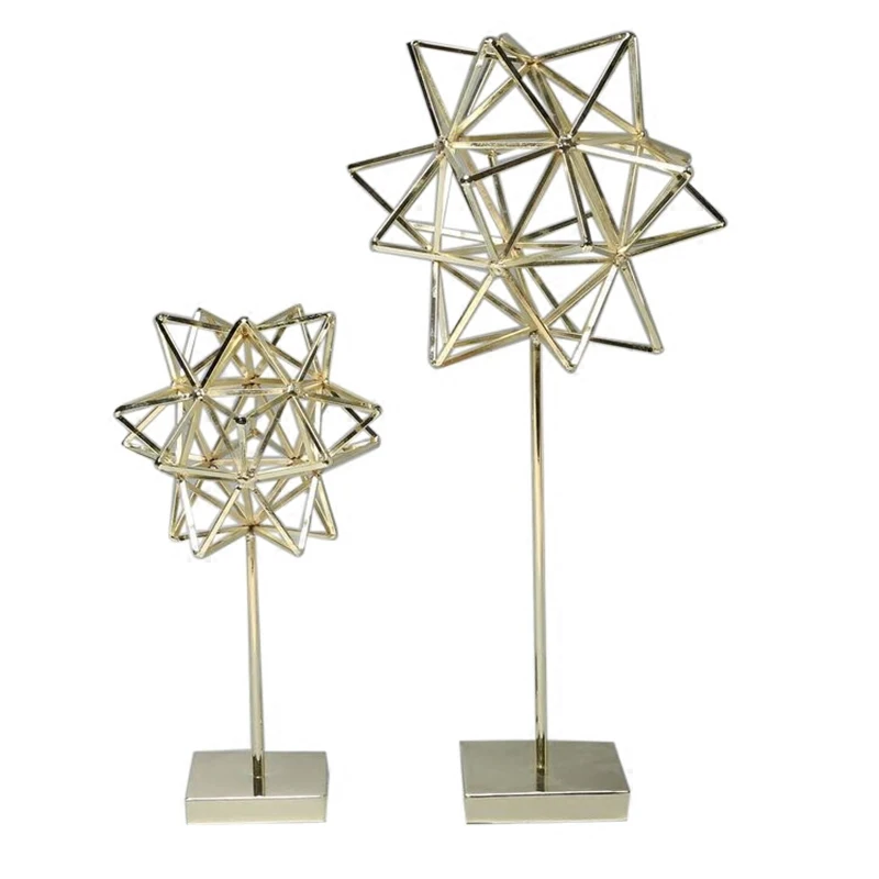 Neoclassical metal multilateral ball soft ornaments, handicraft ornaments