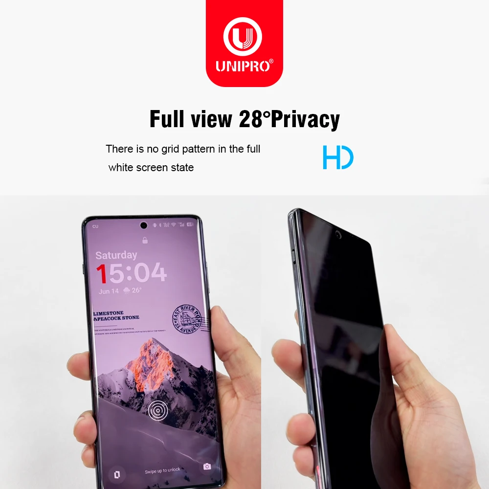 UNIPRO 250um 50Pcs X9H HD Privacy Anti Peep UV Curing Film Full Screen Protector For Cutter Plotter Hydrogel Cutting Machine