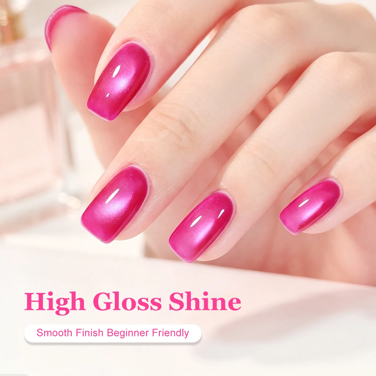 Rose Red Cat Eye One-Step Nail - Nail Art One Stroke 评论和价格