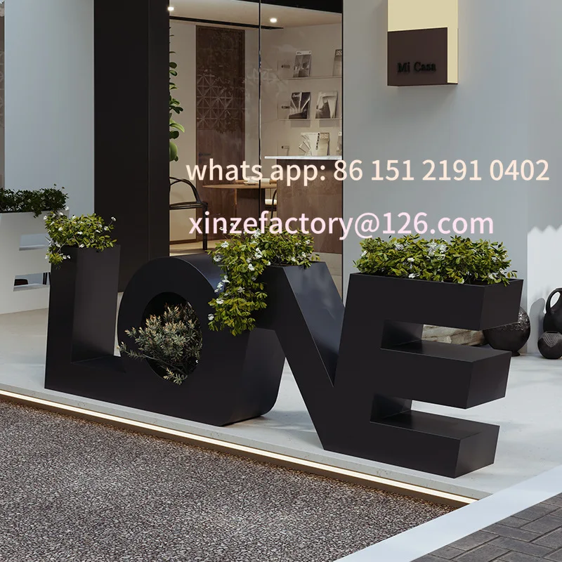 تخصيص الإبداعية إلكتروني الحديد المطاوع زهرة مربع في الهواء الطلق مزيج سياج الحليب الشاي متجر مقهى بار زهرة السرير التقسيم تدفق