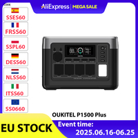 OUKITEL P1500 Plus Portable Power Station 1800W AC Output 1536Wh LiFePO4 Battery  AC Output 220V-240V