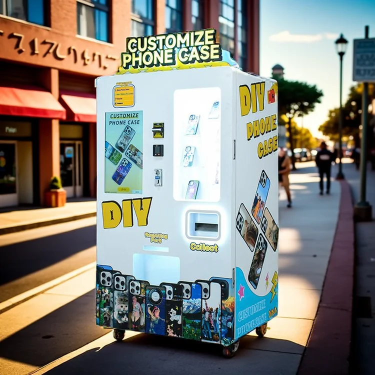 Mobile phone cases, printers, vending machines, automatic personalized solutions, retail spaces
