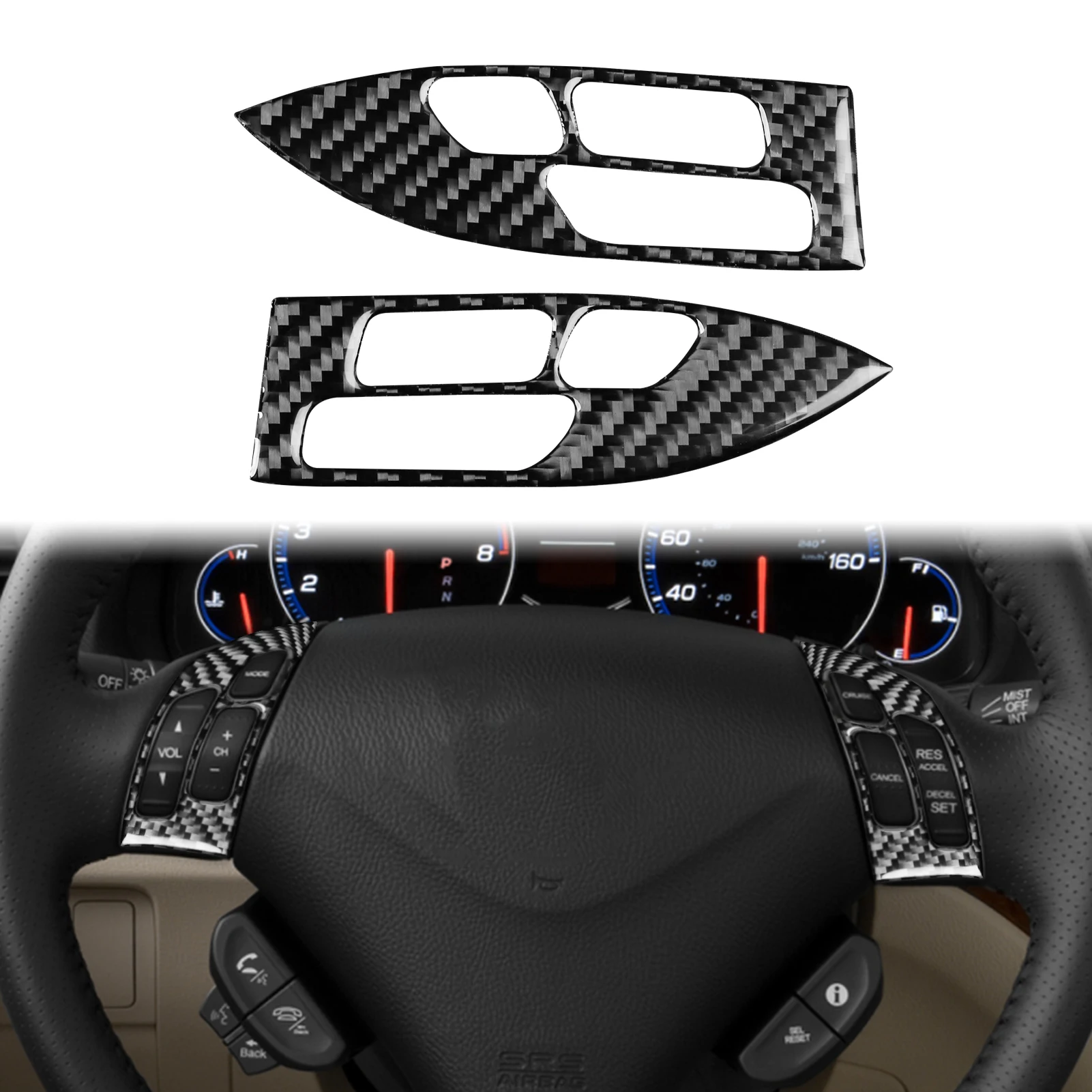 For Acura TSX 2004 2005 2006 2007 2008 Refit Carbon Fiber Car Forged Carbon Set Interior Gear Shift Door Panel Sticker