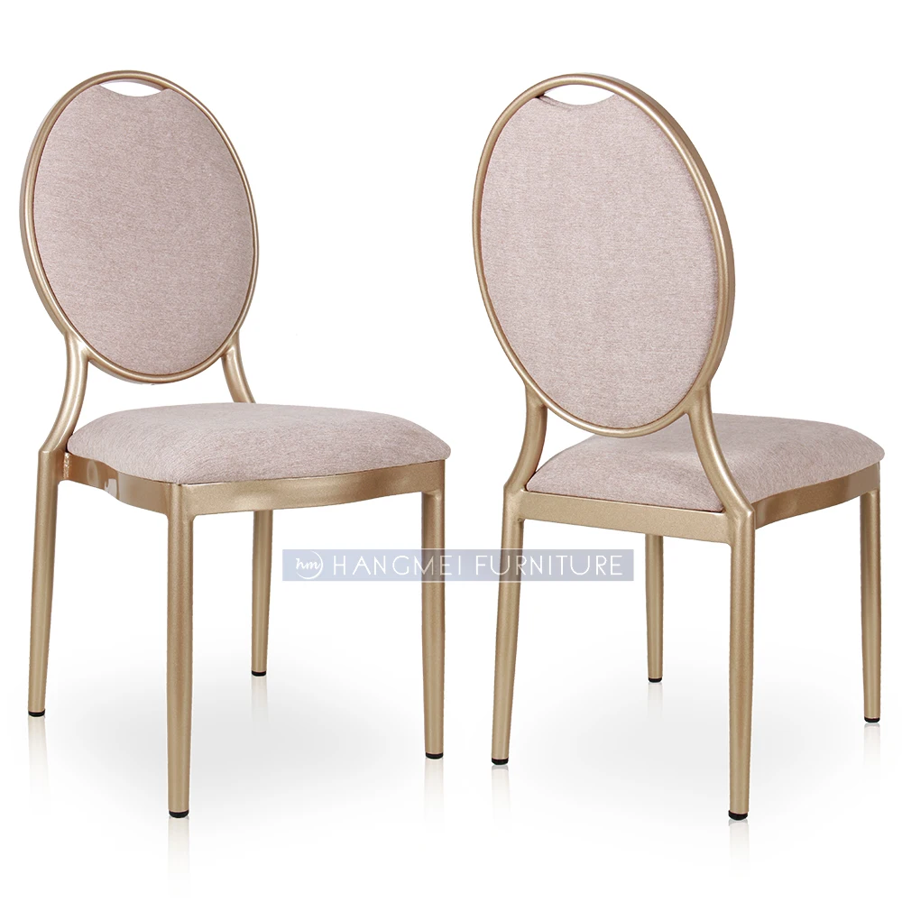 #Modern Aluminum Stacking Round Back Chair for Wedding Banquet Hall Dining and Party Colorful Metal Design for General Use