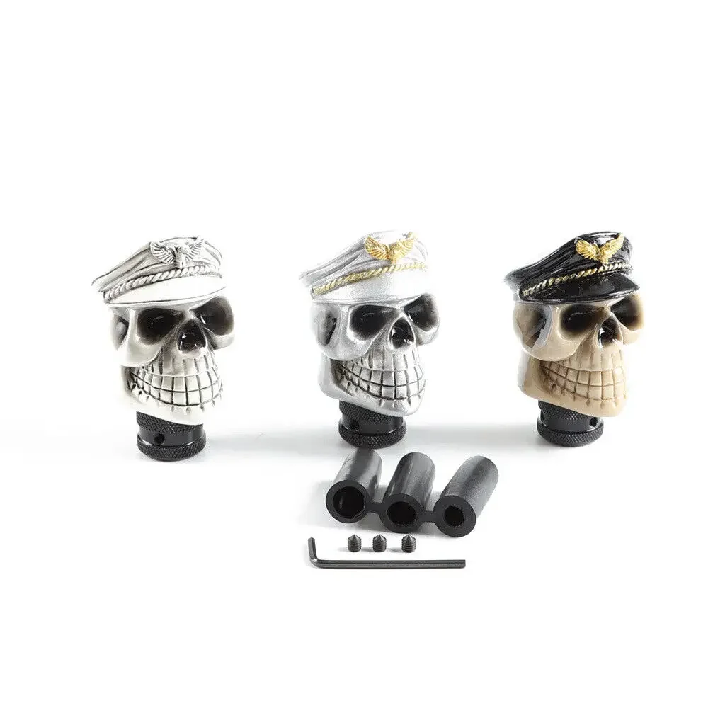 

1 Set Eagle Hat Skull Head Gear Stick Car Auto Resin Craft Shift Knob Manual Shifter Accessories