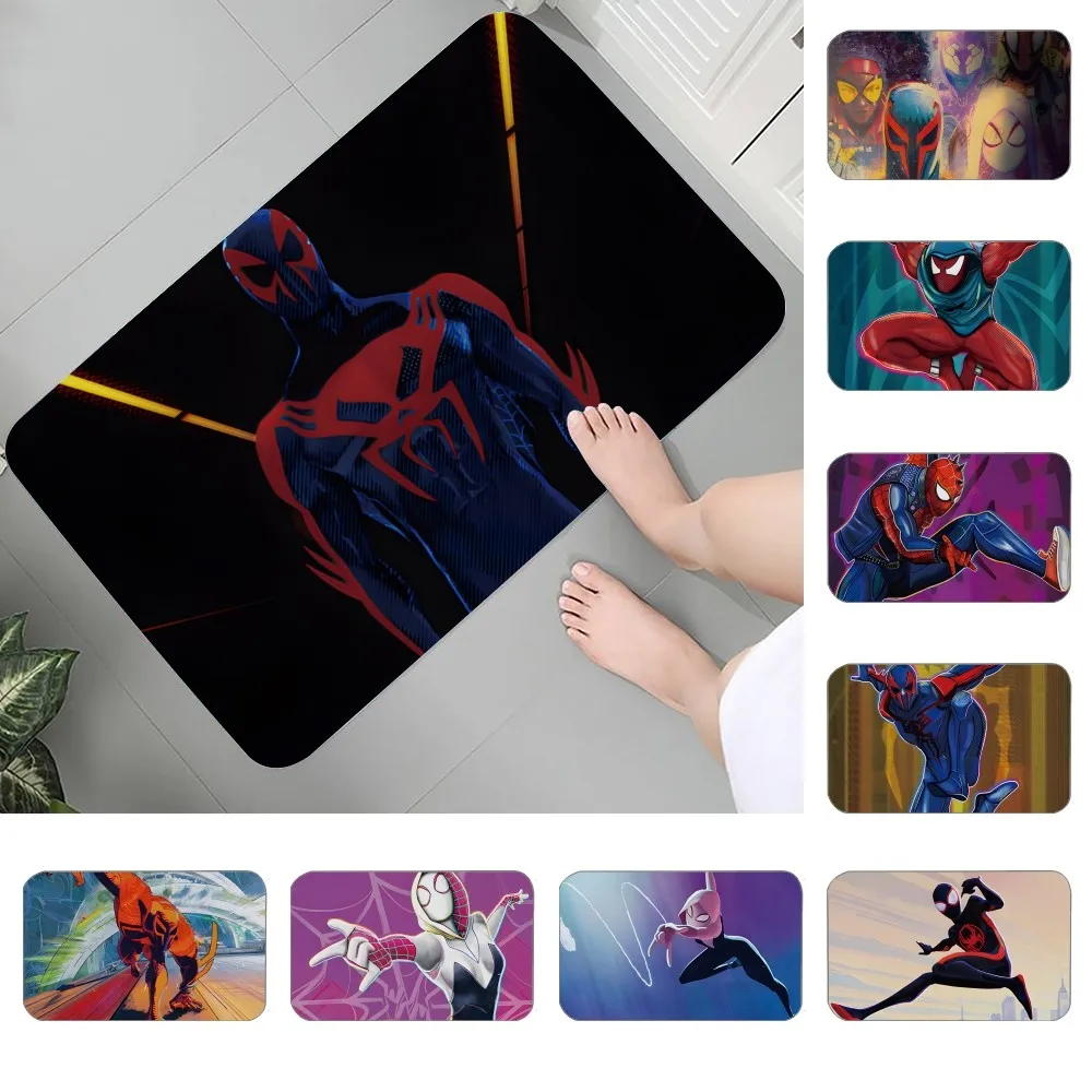 S-Spider Cartoon Man Floor Mat Graphic Printed Flannel Doormats For Bathroom Kitchen Entrance Carpet Home Decor