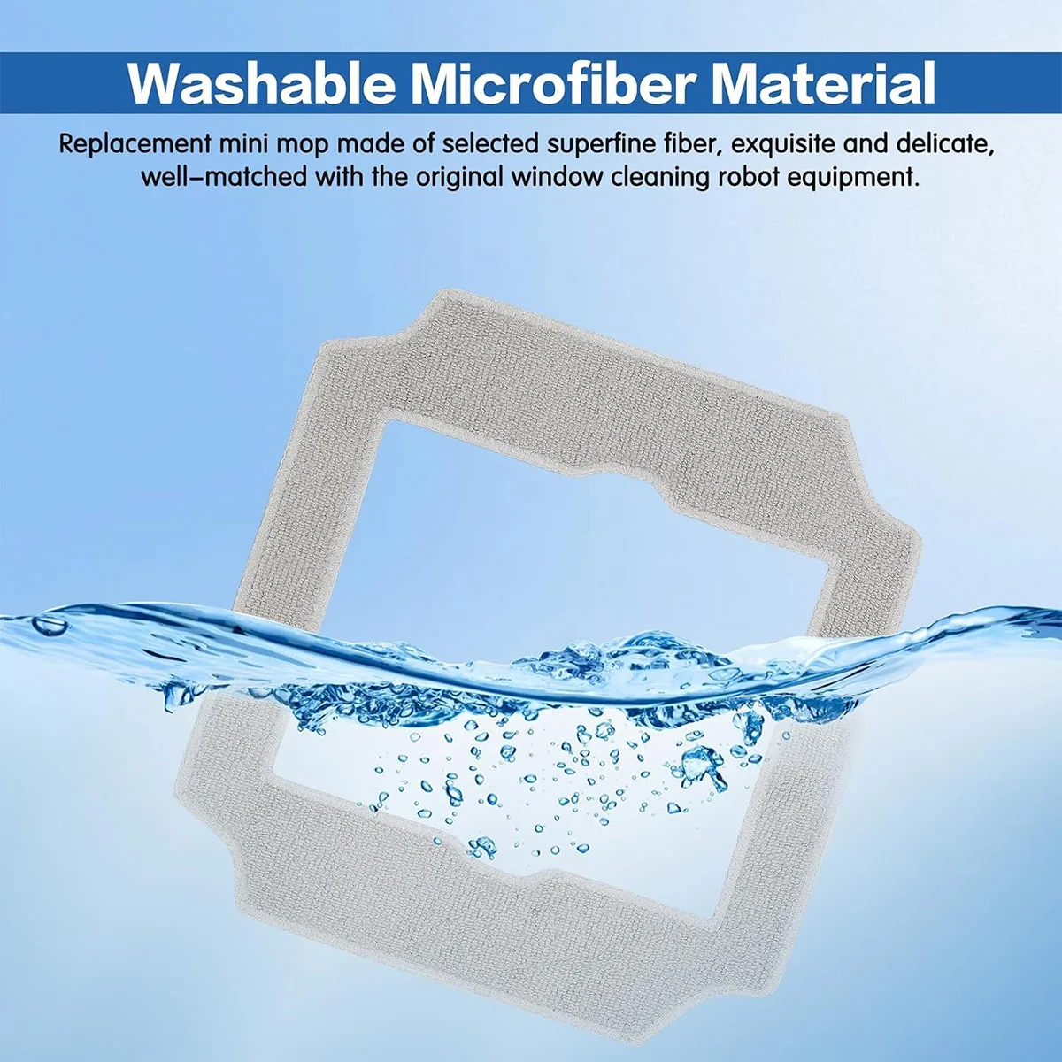 Rag for Ecovacs Winbot Mini2 Window Vacuum Cleaning Robot | (Not for Mini) Reusable Microfiber Pads Mini 2 Washable Mop Cloths