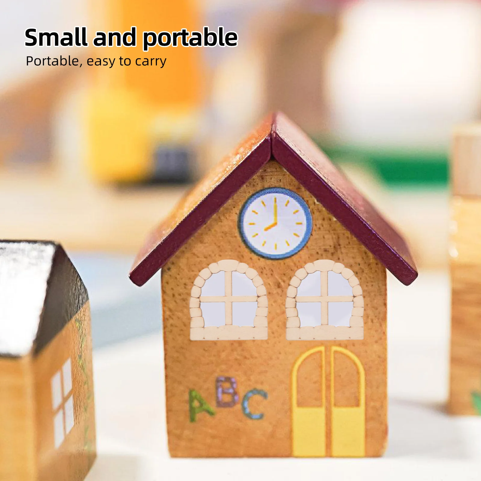 

25Pcs Wooden DIY Mini Window Set Unfinished Craft for Small Garden Decor Home Decoration Tiny Ornament Bulk Pack