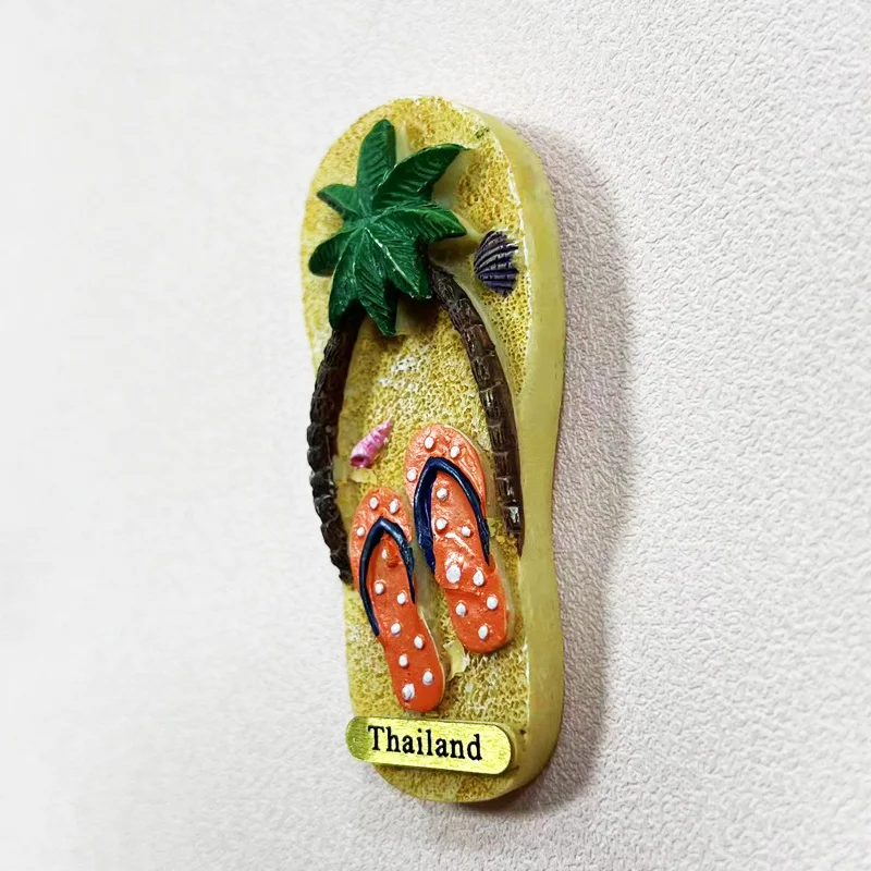 تايلاند فوكيت شاطئ مشهد مغناطيس الثلاجة تذكارية للسفر ثلاثية الأبعاد رسمت باليد الديكور المغناطيسي #4