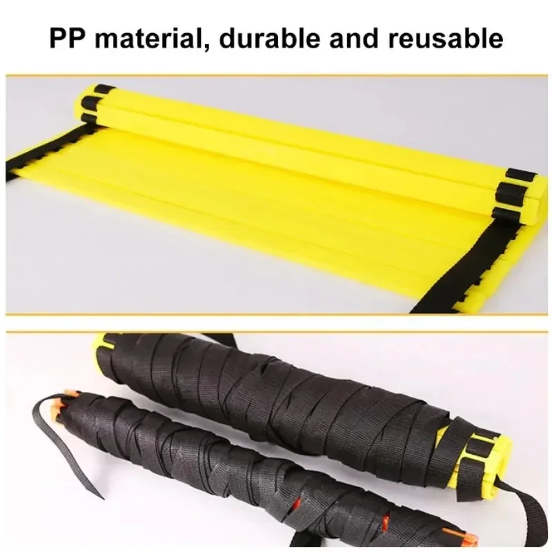 سلم خفة الحركة المرونة مع حزام من النايلون ، سلم القفز ، تدريب السرعة ، درج اللياقة البدنية ، تدريب كرة القدم ، الطاقة