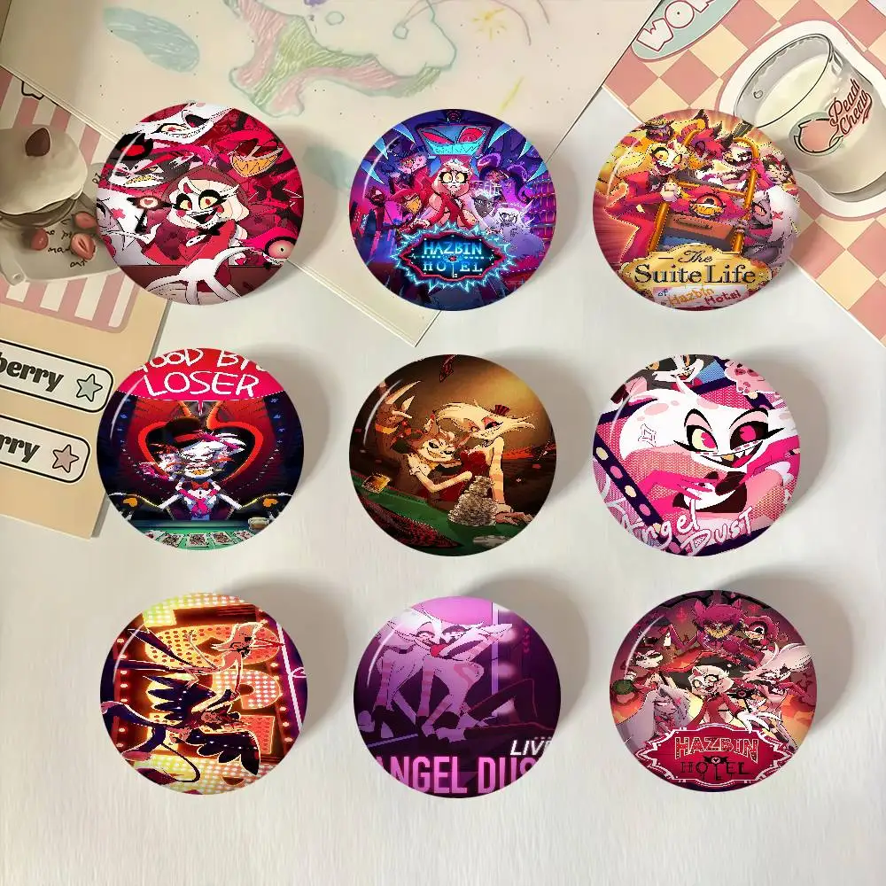 

Hazbin H-Hotels Angel Dust Alastor Cute Series Pins Badge Interesting Cartoon Animals Brooches Backpack Clothes Gift Accessory