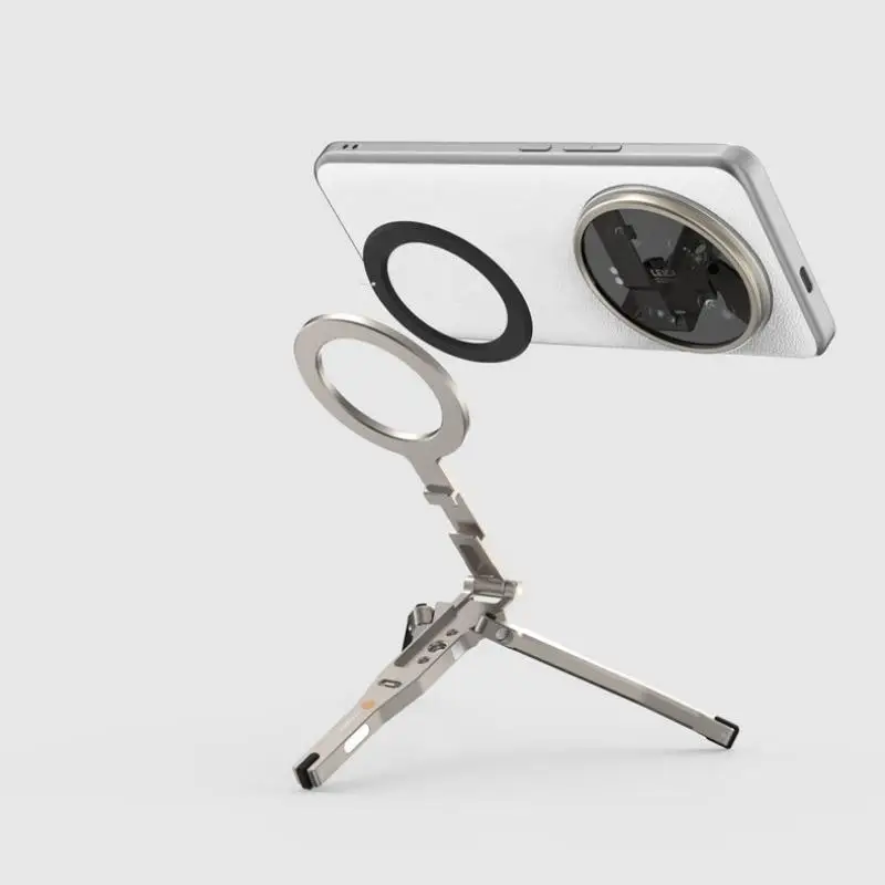 

Y-1Pc Foldable Phone Holder With Cold Shoe Magnetic Pocket Phone Tripod With Hook For Phone Android Tripod Phone Stand