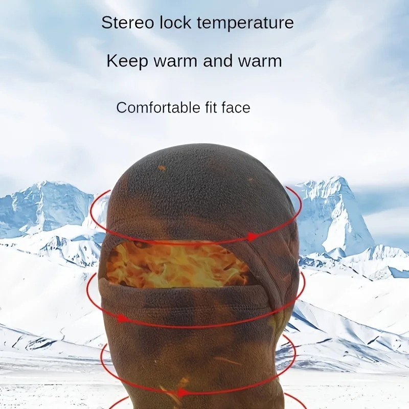 Outdoor Function Wind Mountaineering Skiing Cold  Pullover Cap Windproof Full Face Mask Neck Protection Integrated Sport  Face