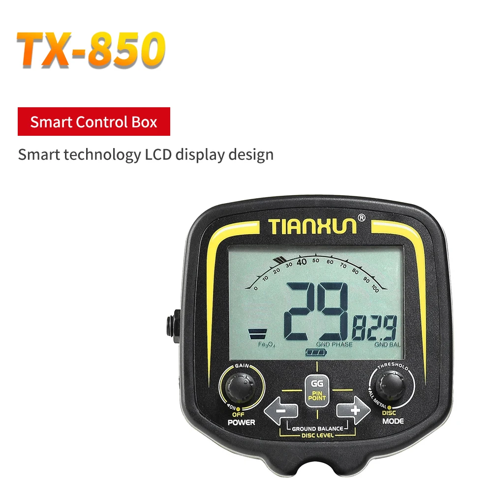 TX-850 شاشة الكريستال السائل وحدة تحكم للمحترفين تحت الأرض للكشف عن المعادن الماسح الضوئي مكتشف الذهب حفار الكنز هنتر TX850 TX