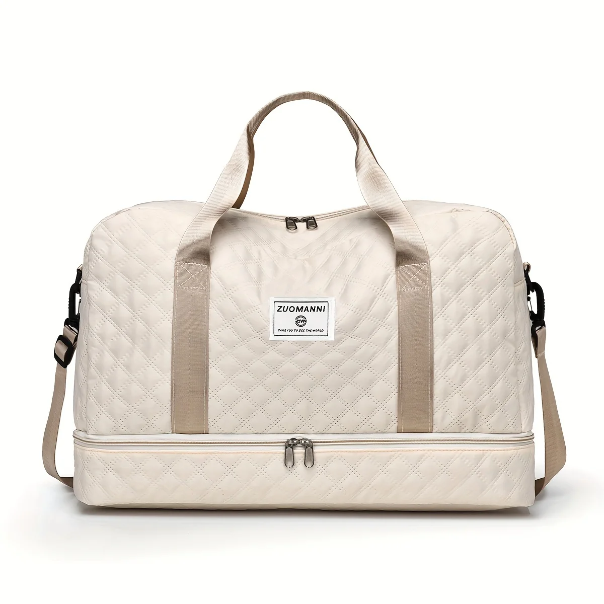 Lässige Nylon-Reisetasche, Große Kapazität für Sport- und Fitness-Aufbewahrung, Tragbare Weekender-Übernachtungstasche mit Mehreren Fächern – Detail 24