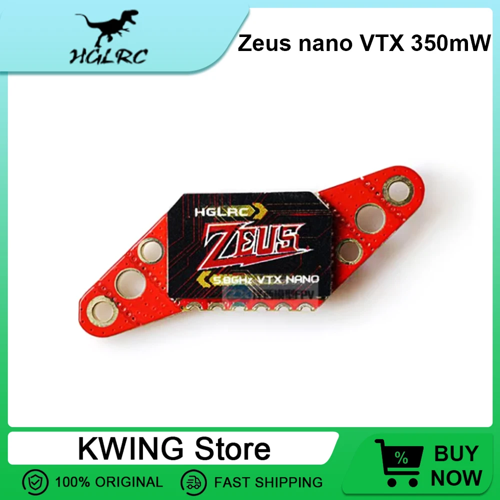 

HGLRC Zeus nano VTX 350mW FPV 5.8G 2.4g 40CH Built-in Microphone 16/20/25.5mm Hole Size For RC FPV Transmitter VTX Multicopter