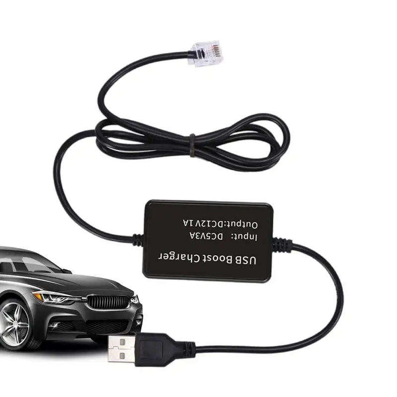 Кабель USB-разъема Rj11 USB-Rj11/DC 3,5 Кабель питания радар-детектора Утолщенная USB-разъем Подключение к автомобильному зарядному устройству Подходит для большинства радаров