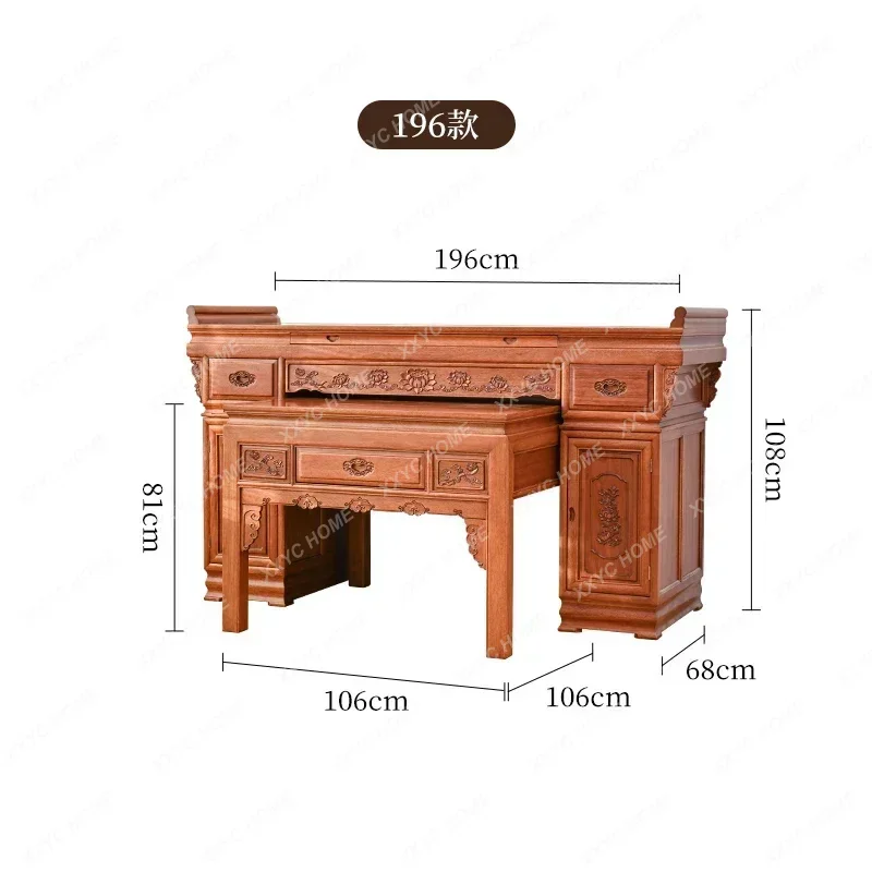 Altar Buddha Shrine Incense Table Home Chinese Style Wooden Buddha Table Strip Case Rural Household Altar Worship