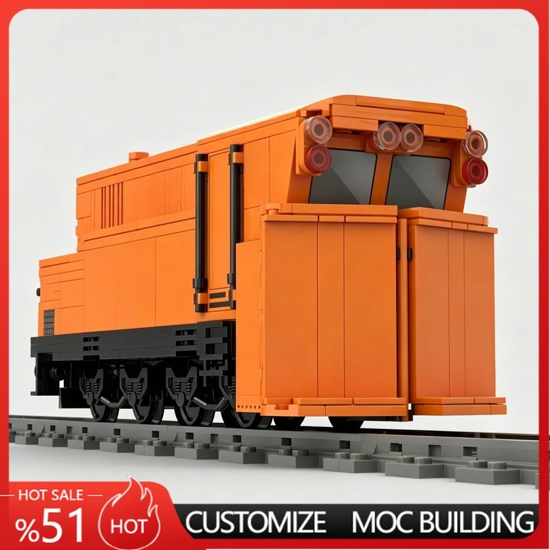 617 Pcs Snowplough Type Train Model Custom Building Blocks Educational Assembly Toy Birthday Gifts For Boys Collection Display