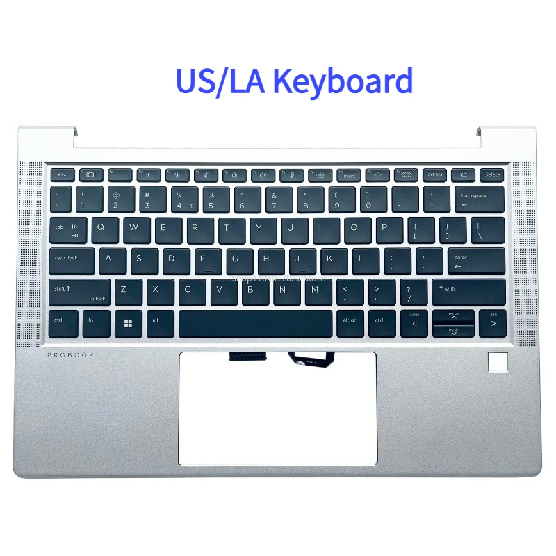 

НОВАЯ клавиатура США/ЛА для ноутбука HP ProBook 430 G8 430 G9 630 G8 ZHAN 66 13 G4 G5, упор для рук, верхняя крышка с подсветкой, верхний чехол M21190-001