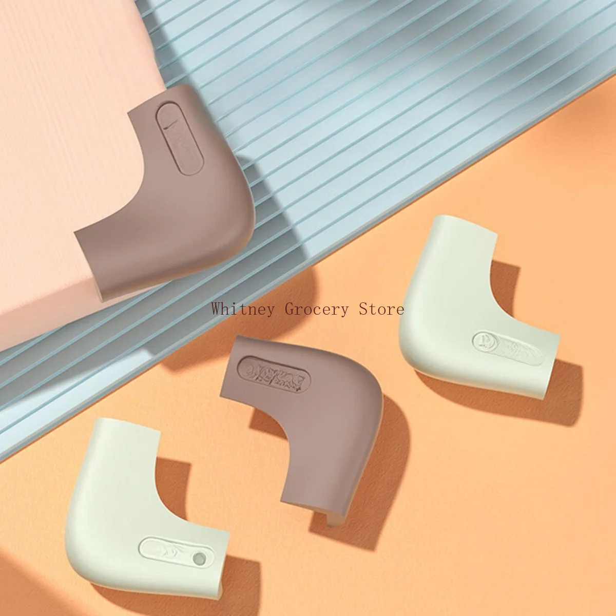 Soft silicone table corner bumpers for anti-collision, edge-protecting corner table edge covers with safety guards
