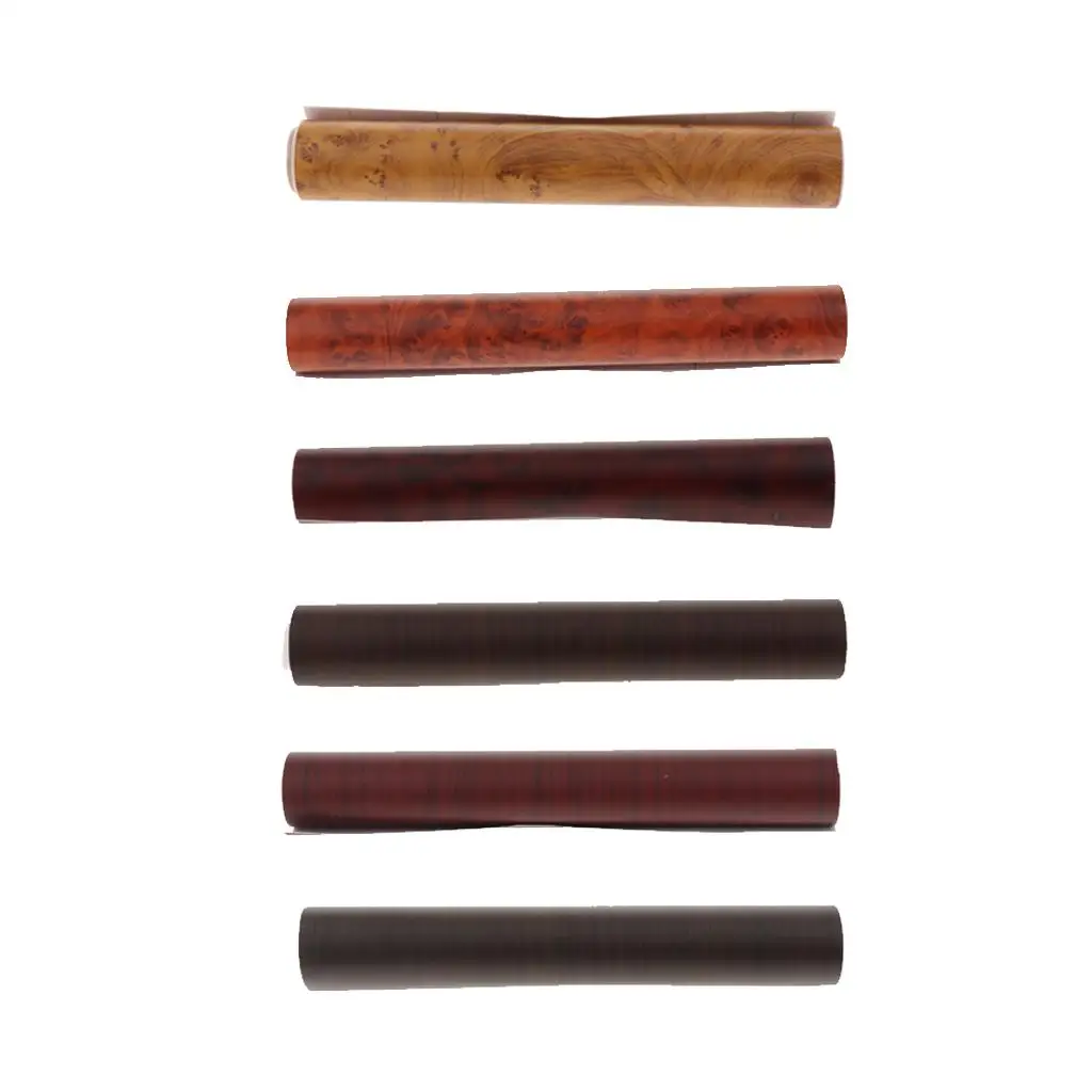 

High Gloss Wood Grain Vinyl Sticker Removable Faux Wrap Film for Car Interior Furniture Decor DIY