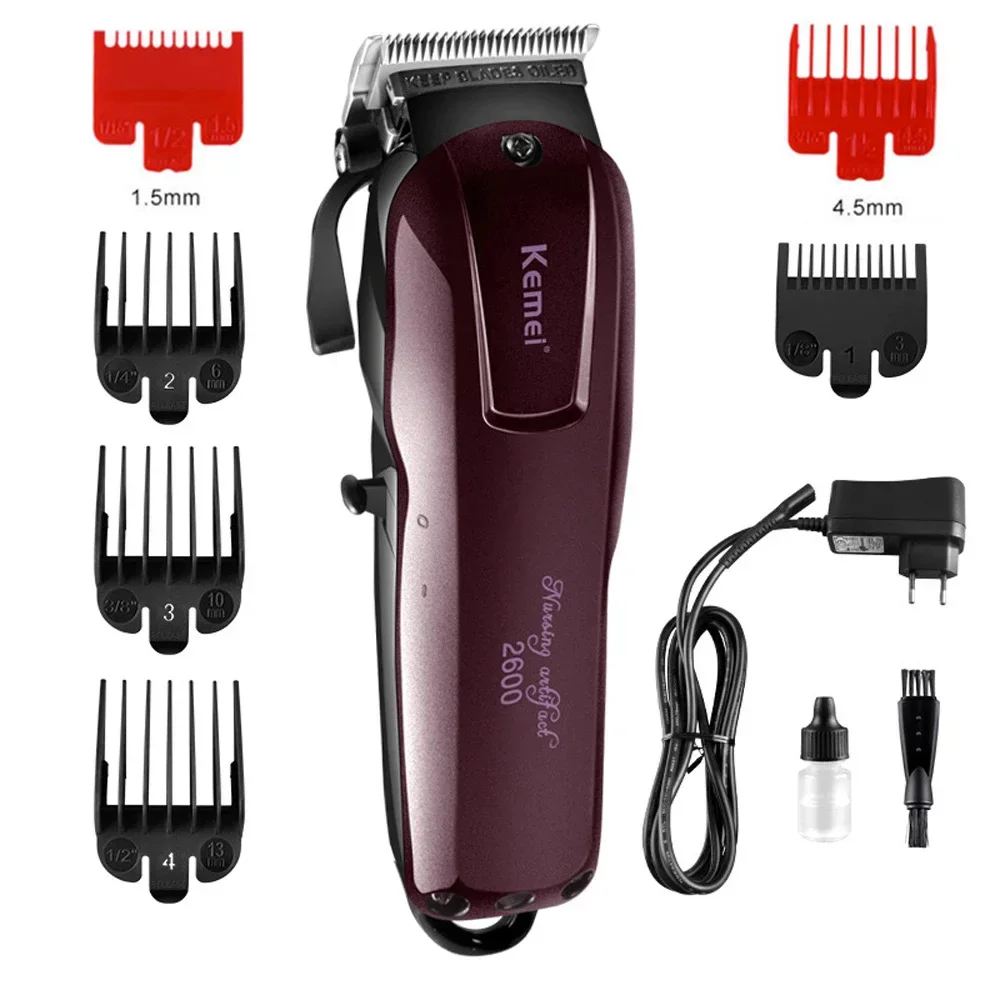 Kemei KM-2600 Carbon Stahl Kopf Elektrische Rasierer professionelle haar clipper Trimmer Leistungsstarke Haar Rasieren Maschine Haar Schneiden Werkzeug