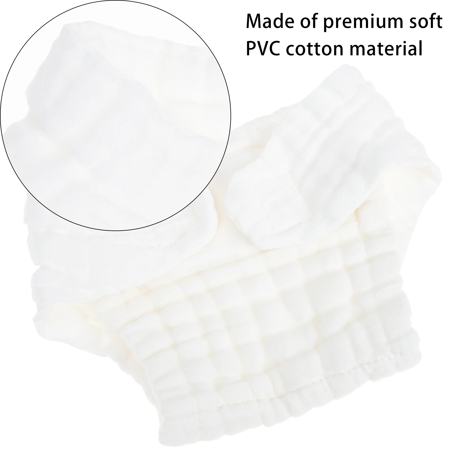 5Pcs Washable Pants Reusable Diapers Reusable Cloth Newborn Diapers Organic Cotton White Baby LeakProof Absorbent