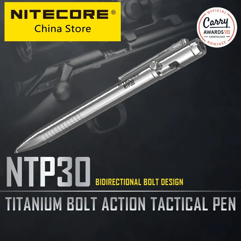 NITECORE NTP30 Titanium Alloy Tactical Pen Self Defense Personal EDC  Survival Writing Emergency Glass Breaker Multipurpose