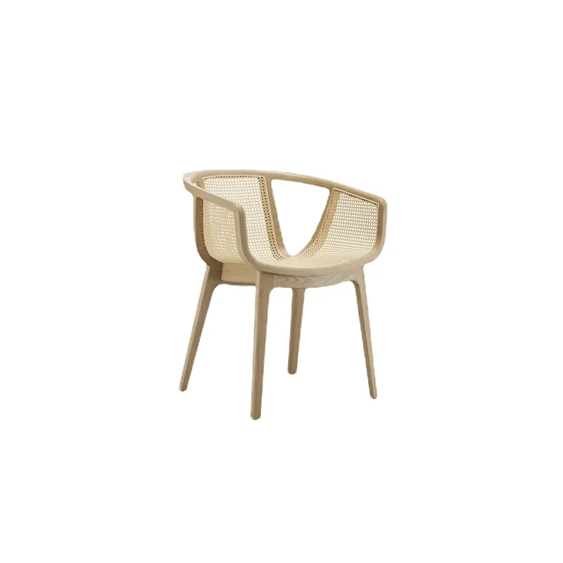 ZL Xuanwu Chair Leisure Design Original Rattan Modern Solid Wood Dining Chair Leisure