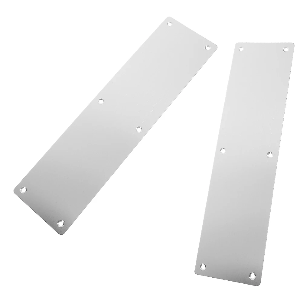 

2pcs Stainless Steel Door Push Plates Fire Resistant Anti-Scratch Protection For Interior Exterior Doors Smooth Surface Easy