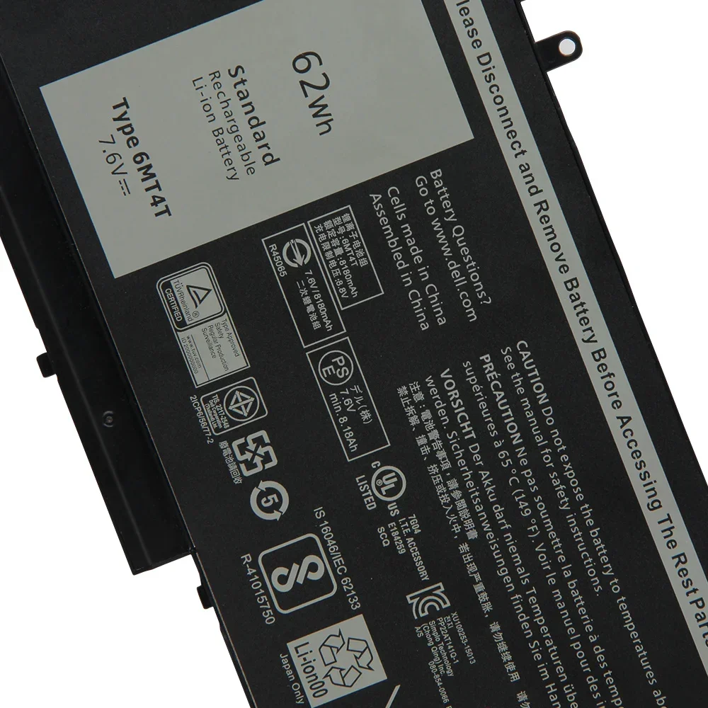 Replacement Battery 6MT4T For Dell Latitude E5270 E5470 M3510 E5570 High Quality Spare Batteries With Tools
