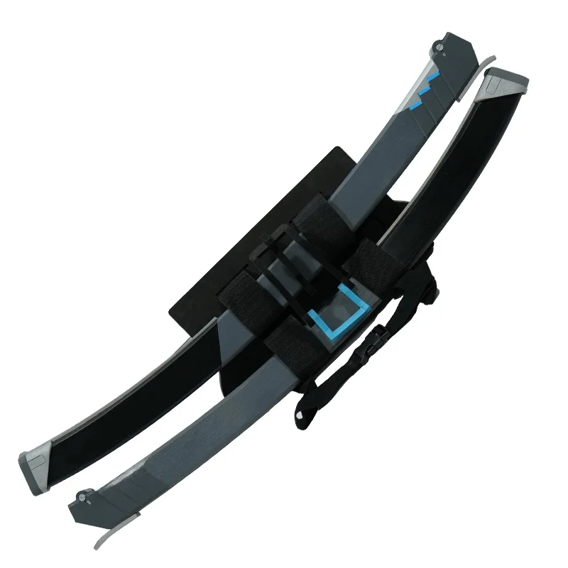 Rekwizyty do cosplayu Zero Absolute, strój, nienarzędzowana broń dwufunkcyjna, podwójny miecz, łuk, strzały bez pocisków, sakwa, pochwa na miecz