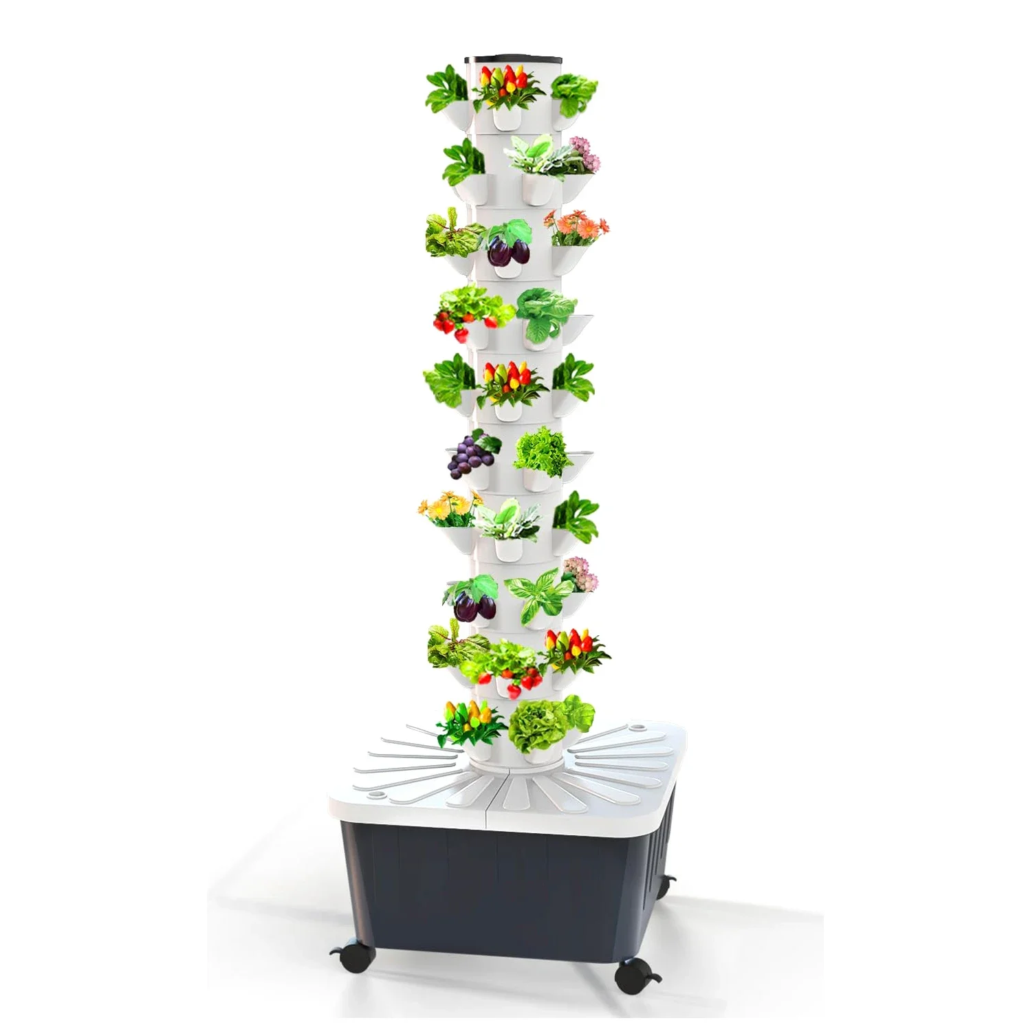 50-Pod Hydroponic System | Outdoor Indoor Vertical Garden | Home Gardening System for Indoor Herbs and Vegetables | BPA-Free