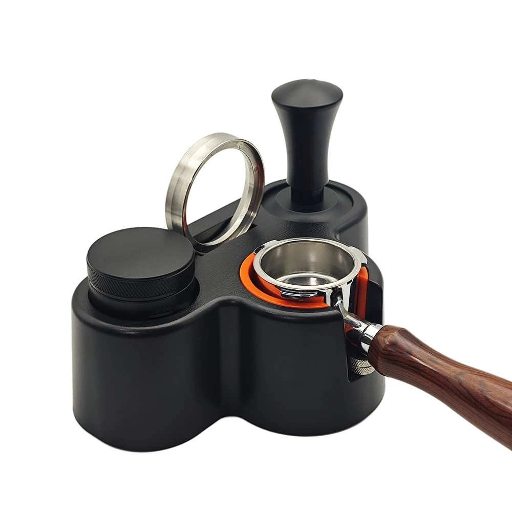 Espresso coffee Knock Box & Tamp Station Espresso Organizer Fit 51,53,54MM Tamper Distributor Portafilter & Puck Screen