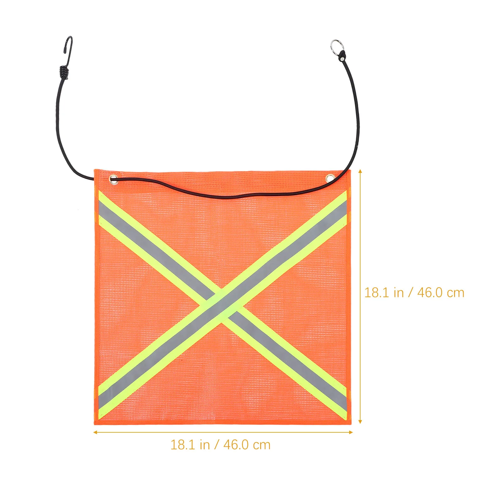 Heavy Duty PVC Reflective Warning Flag for Car End and Trailer Rear Night Safety Signal Flag Waterproof Sun Resistant Outdoor