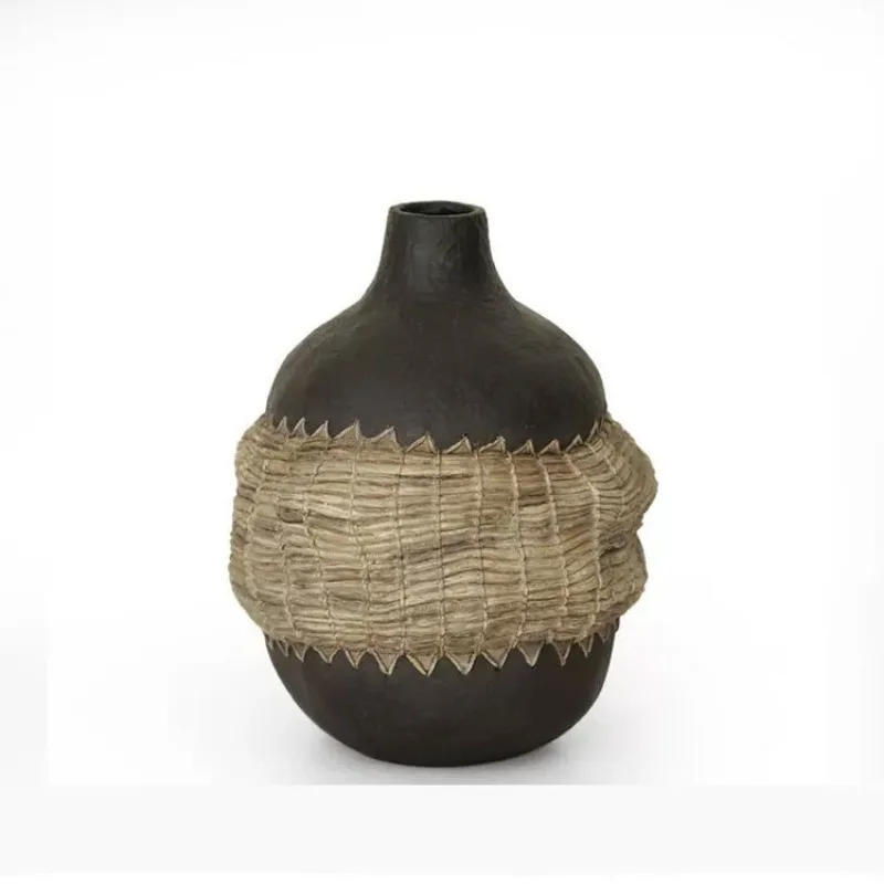 

Wabi-sabi retro Zen vase ornament, model room, homestay, home furnishing, living room, study, desktop antique flower