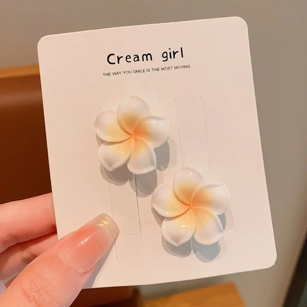 2/5PCS New Resin Hair Clip Mini Sweet Headrope Cherry Blossom Headwear Girls