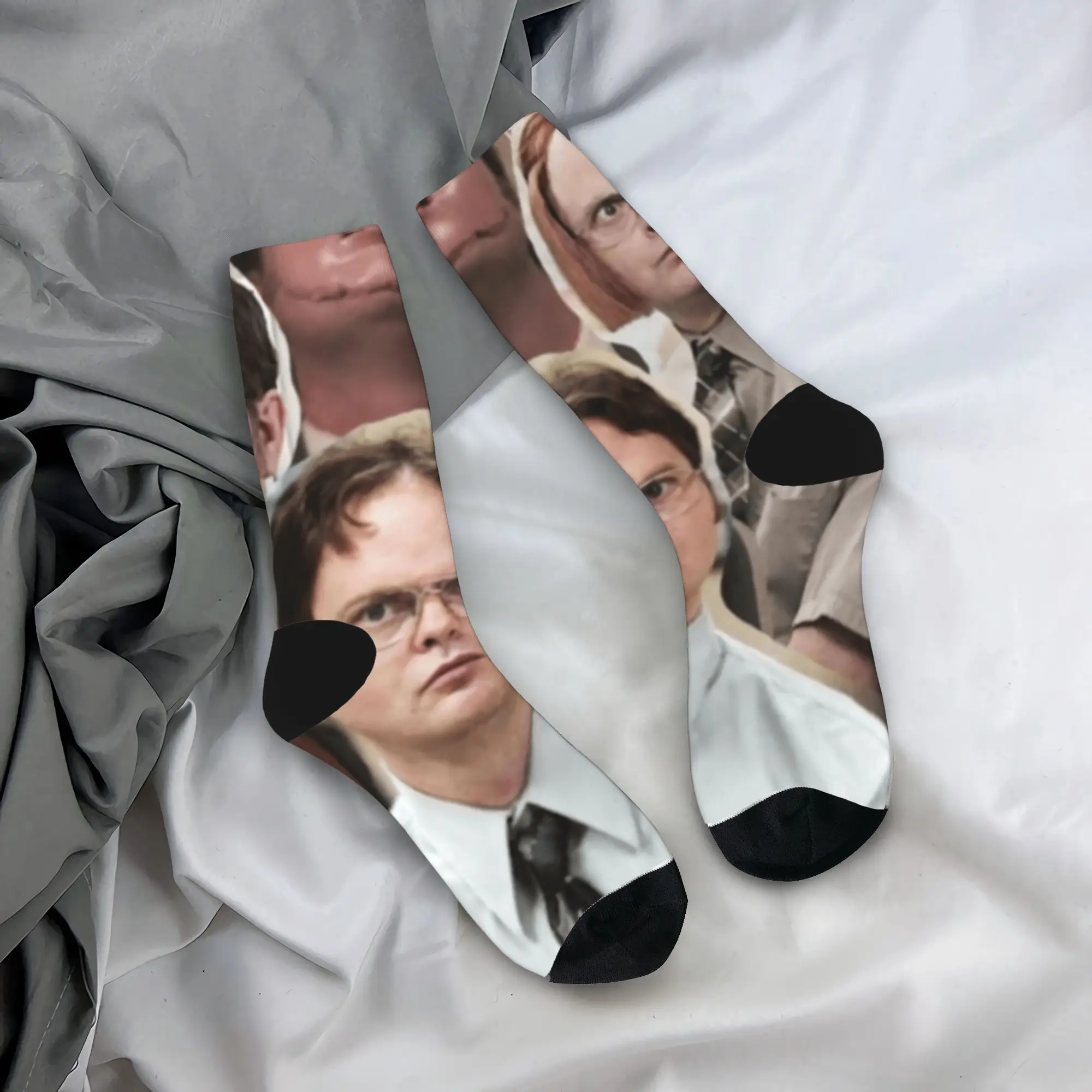 Best Topics Dwight Schrute Socks Spring  Stockings Leisure Women Men Quality Socks Graphic Running Non Skid Socks