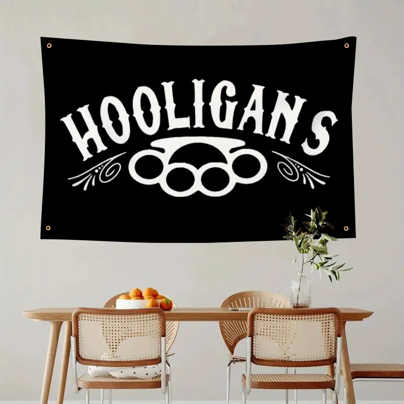 1pc Hooligans Flag Flags And Banners Four Hole Polyester Outdoor Decor Room Aesthetic