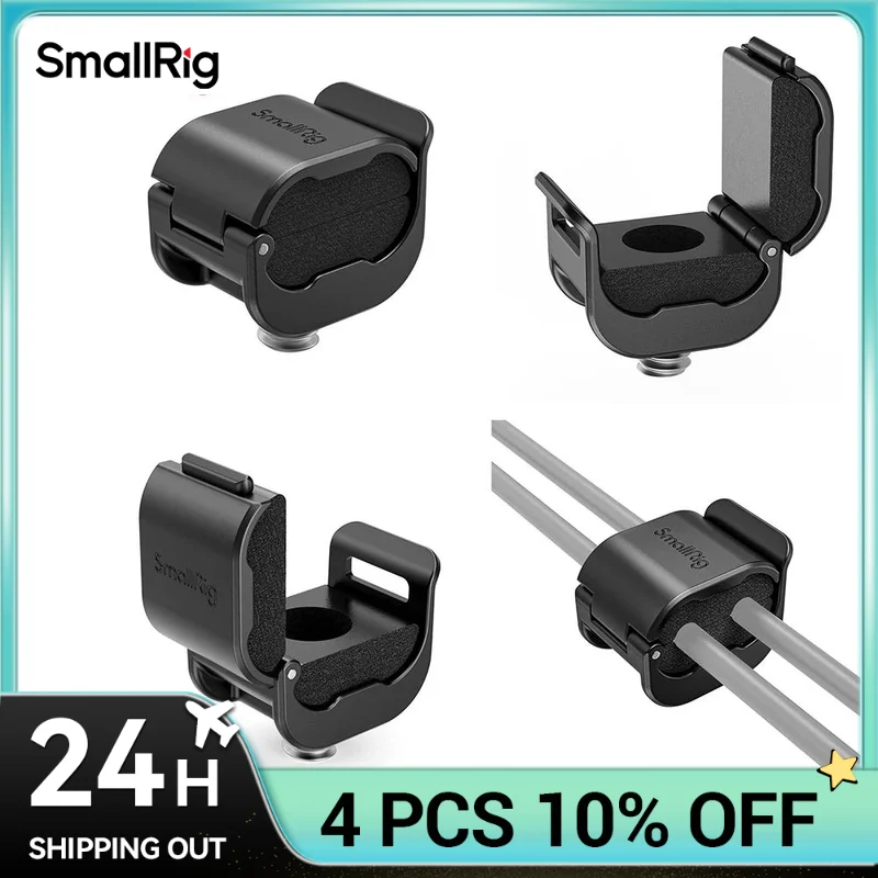 SmallRig 4PCS Camera Cable Clamp Compatible & USB Type-C Φ2-7mm Cables Quick Unlock Compact and light 3685