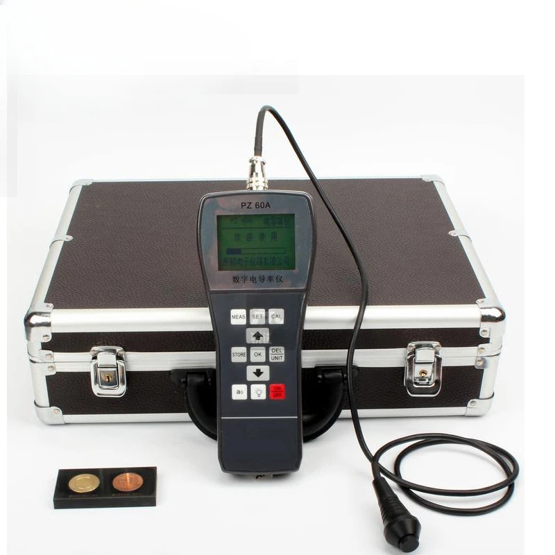 PZ60A Portable Conductivity Instrument Digital Eddy Current of Non-magnetic Metal Copper, Copper Bar and Aluminum