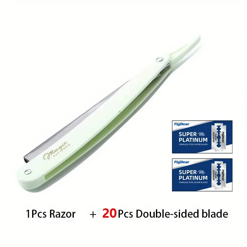 Vintage Manual Shaver for Men - Classic Barbershop Razor with 10/20/30Blades - Perfect for Shaving, Grooming, and Hair Styling